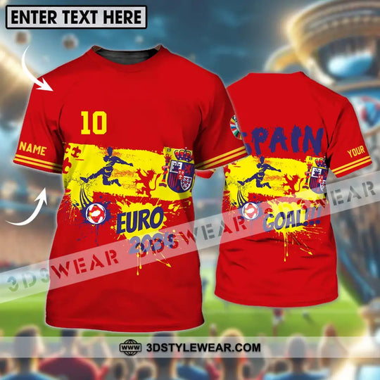 Unisex Shirt - Custom Name And Number, Euro 2024 Spain Goal! style option 1