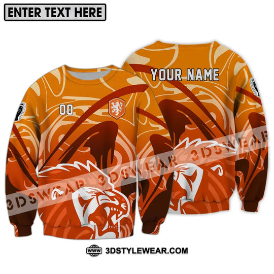 Unisex Shirt - Custom Name And Number Euro 2024 Shirt, The Royal Dutch Netherlands, Lion Shirt style option 4