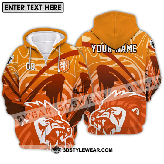 Unisex Shirt - Custom Name And Number Euro 2024 Shirt, The Royal Dutch Netherlands, Lion Shirt style option 2
