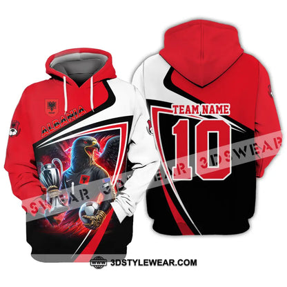 Unisex Shirt - Custom Name And Number Euro Team Shirt Albania 2024 Team - Hoodie / S - T-shirt