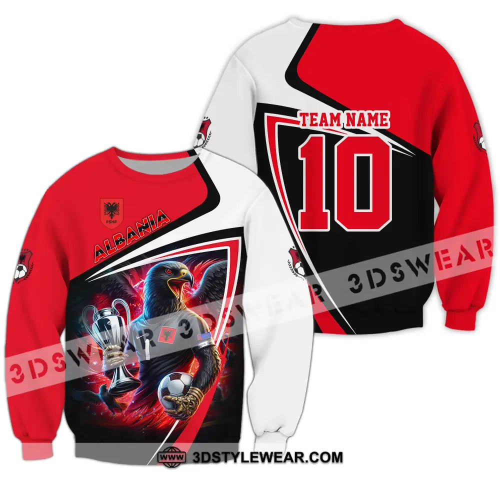 Unisex Shirt - Custom Name And Number Euro Team Shirt Albania 2024 Team - Long Sleeve / S - T-shirt