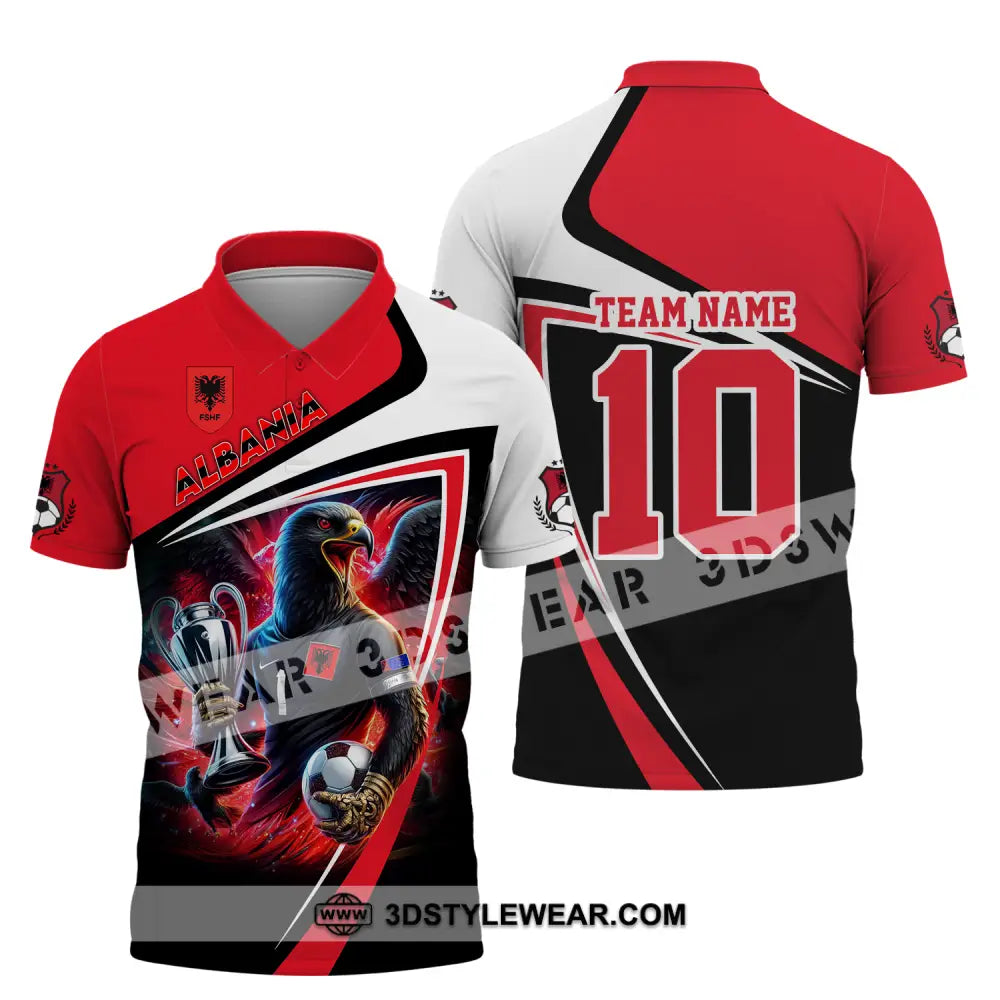 Unisex Shirt - Custom Name And Number Euro Team Shirt Albania 2024 Team - Polo Shirt / S - T-shirt