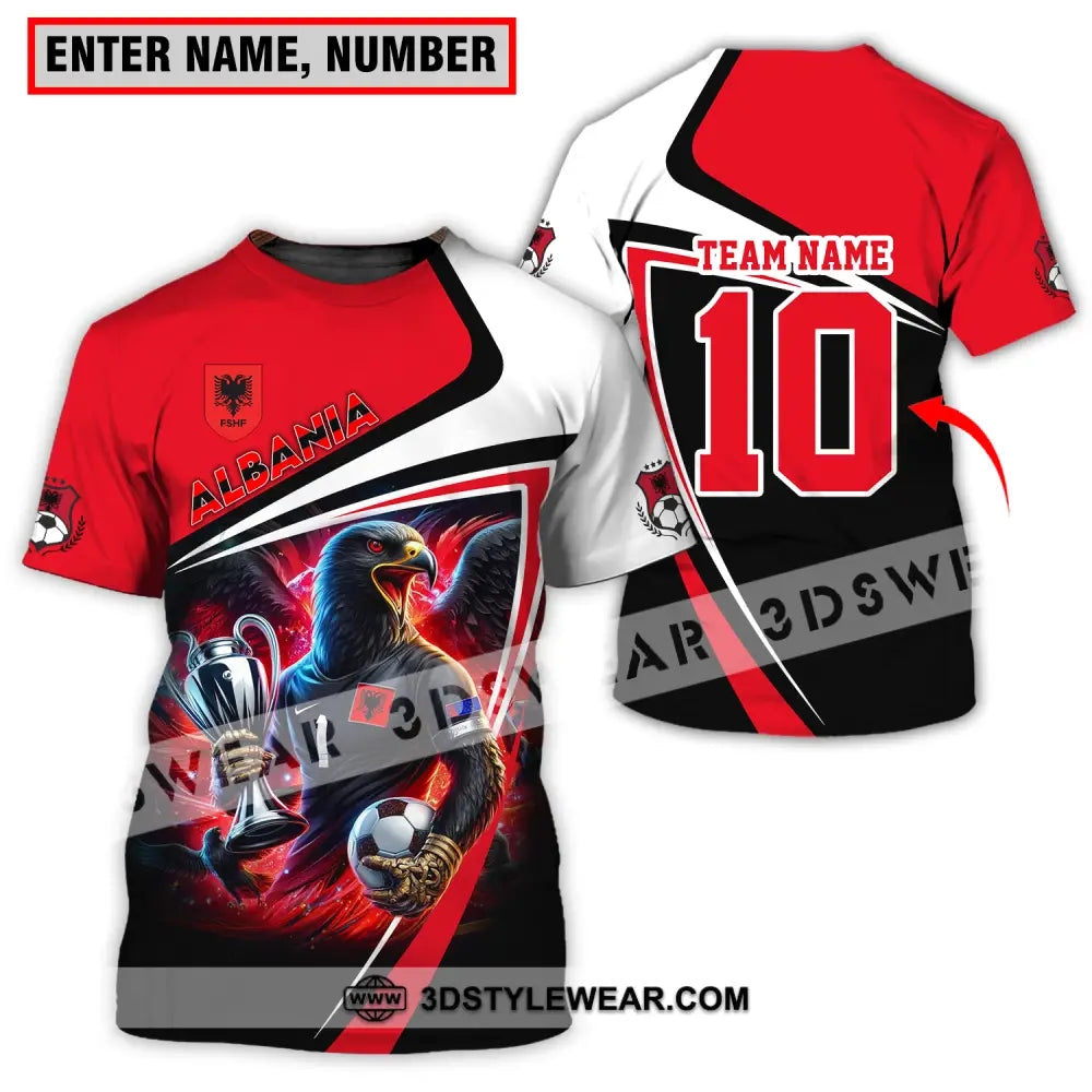 Unisex Shirt - Custom Name And Number Euro Team Shirt Albania 2024 Team - T-shirt