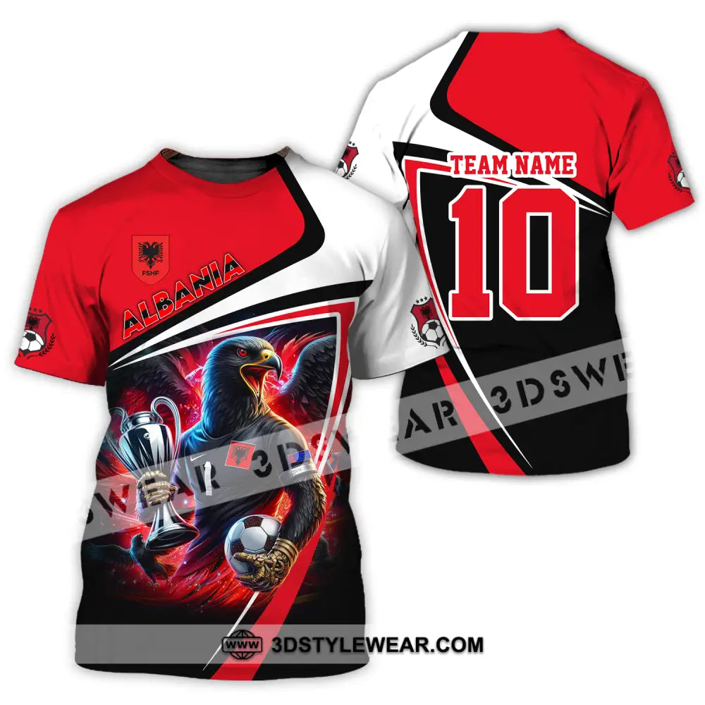 Unisex Shirt - Custom Name And Number Euro Team Shirt Albania 2024 Team - T-Shirt / S - T-shirt