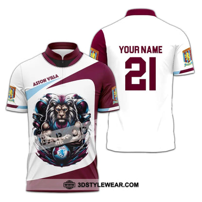 Unisex Shirt - Custom Name And Number Fc Avl Zipper Polo / S T-Shirt