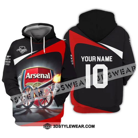 Unisex Shirt - Custom Name And Number FC Shirt, The Gunners style option 2