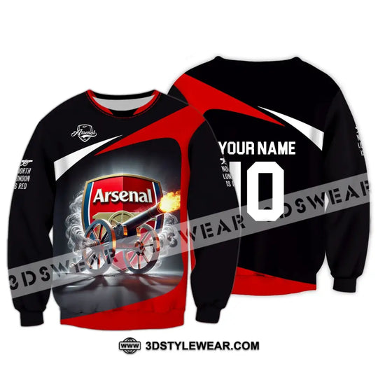 Unisex Shirt - Custom Name And Number FC Shirt, The Gunners style option 4