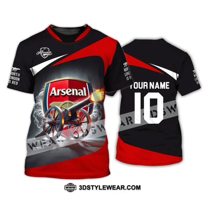 Unisex Shirt - Custom Name And Number Fc The Gunners T-Shirt / S T-Shirt