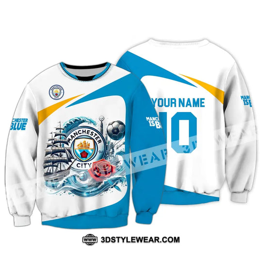 Unisex Shirt - Custom Name And Number FC Shirt, The Sky Blues Lover style option 4