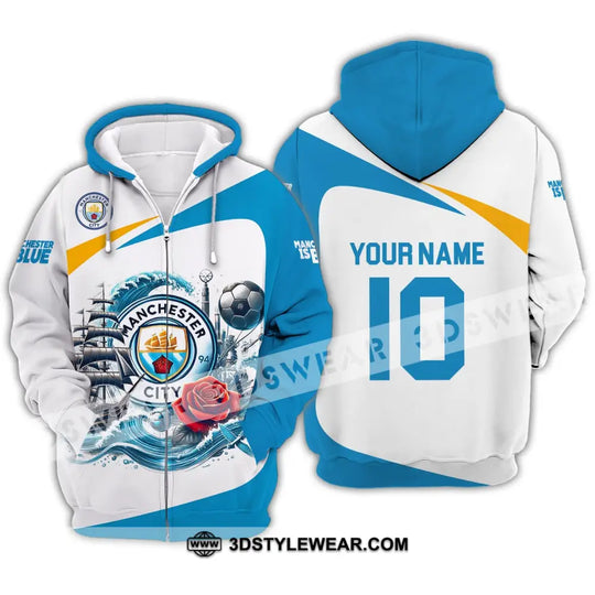 Unisex Shirt - Custom Name And Number FC Shirt, The Sky Blues Lover style option 3