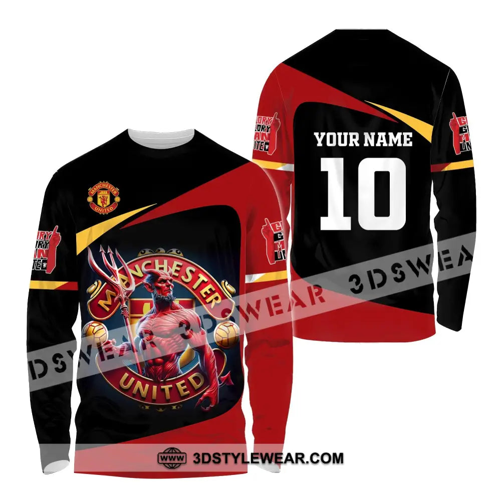 Unisex Shirt Custom Name And Number Football Euro 2024 Mufc Polo Long Sleeve / S T-Shirt
