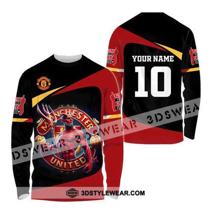 Unisex Shirt Custom Name And Number Football Euro 2024 Mufc Polo Long Sleeve / S T-Shirt