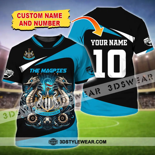 Unisex Shirt, Custom Name and Number Football Shirt, Euro 2024 Shirt, NUFC Football Polo Long Sleeve Shirt style option 2
