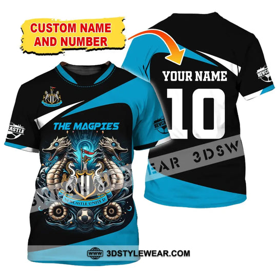 Unisex Shirt, Custom Name and Number Football Shirt, Euro 2024 Shirt, NUFC Football Polo Long Sleeve Shirt style option 3