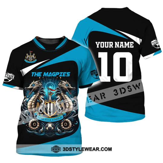 Unisex Shirt, Custom Name and Number Football Shirt, Euro 2024 Shirt, NUFC Football Polo Long Sleeve Shirt style option 4