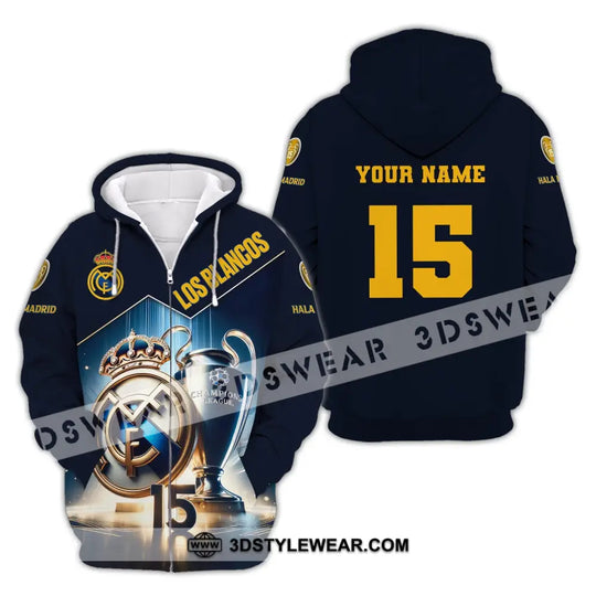 Unisex Shirt, Custom Name and Number Football Shirt, Los Blancos Hala Madrid Shirt style option 4