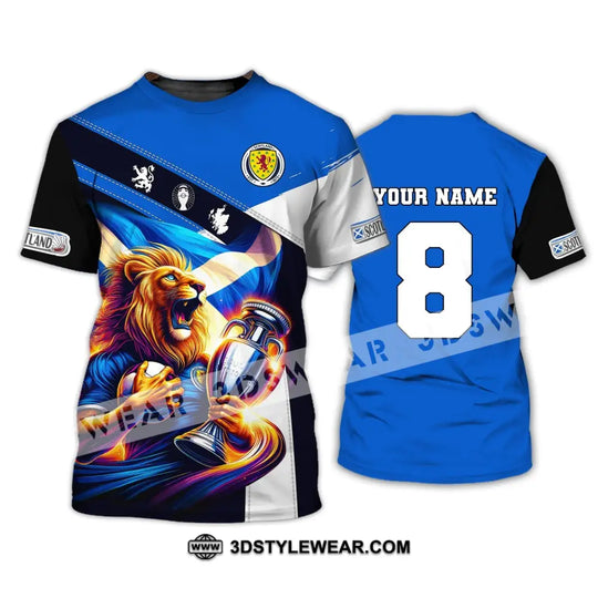 Unisex Shirt, Custom Name and Number Football Shirt, Scotland Football Polo Long Sleeve, Euro 2024 Shirt style option 3