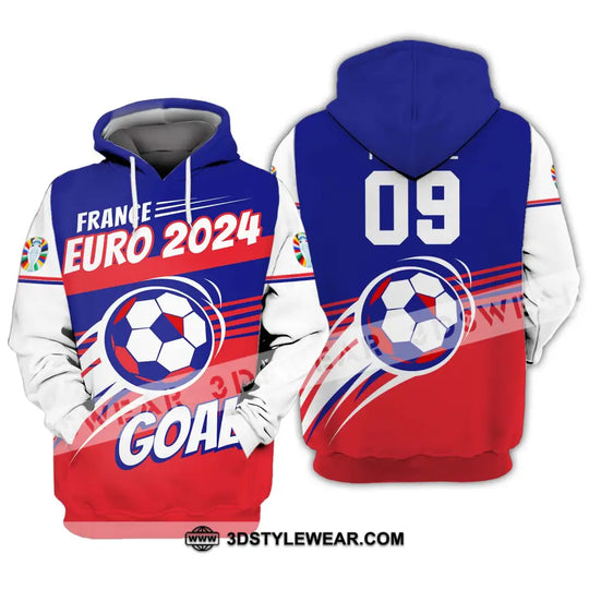 Unisex Shirt - Custom Name And Number Shirt, France Euro 2024 National Team Goal! style option 3