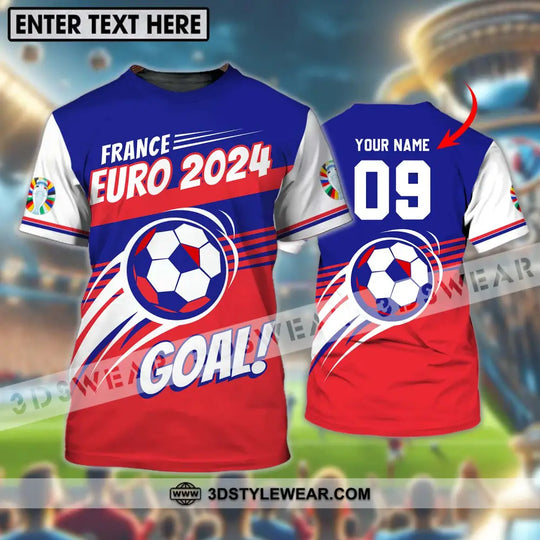 Unisex Shirt - Custom Name And Number Shirt, France Euro 2024 National Team Goal! style option 1