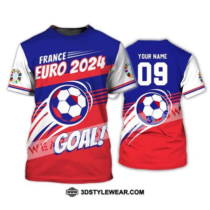 Unisex Shirt - Custom Name And Number France Euro 2024 National Team Goal! T-Shirt / S T-Shirt