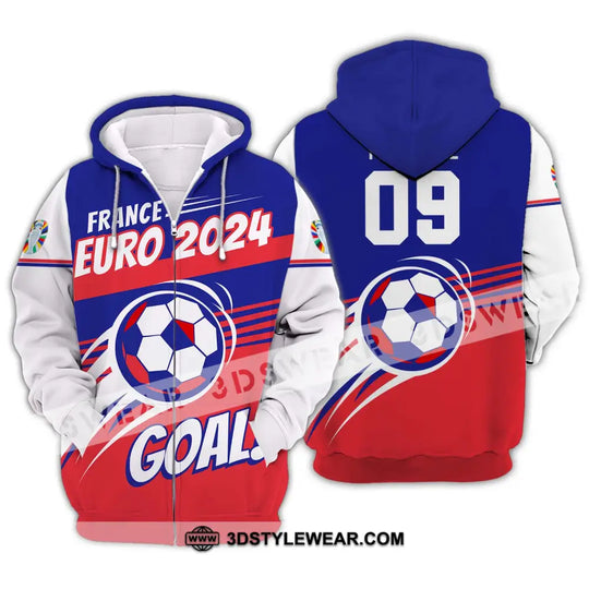 Unisex Shirt - Custom Name And Number Shirt, France Euro 2024 National Team Goal! style option 2
