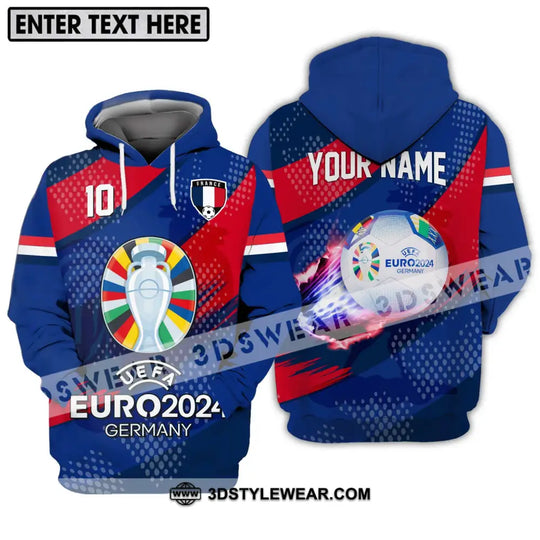 Unisex Shirt - Custom Name And Number Shirt, France National Team Euro 2024 style option 3