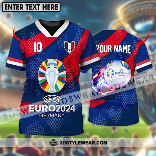 Unisex Shirt - Custom Name And Number Shirt, France National Team Euro 2024 style option 1