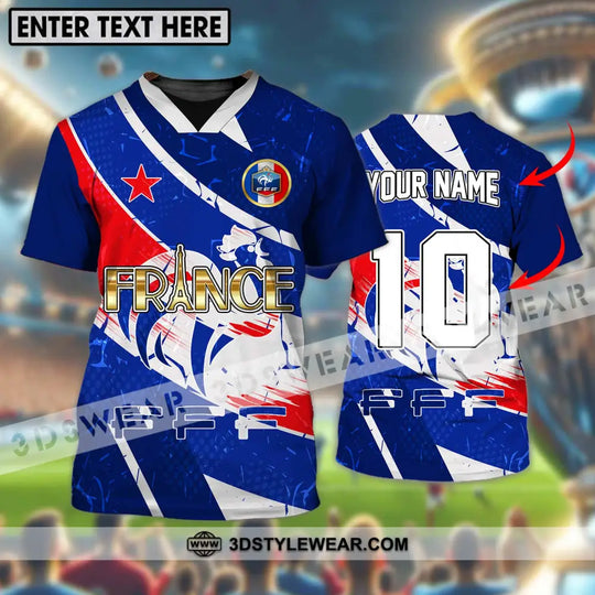 Unisex Shirt - Custom Name And Number Shirt, France National Team style option 1
