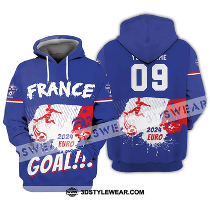 Unisex Shirt - Custom Name And Number France Team Euro 2024 Hoodie / S T-Shirt