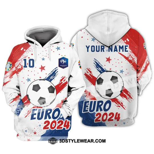 Unisex Shirt - Custom Name And Number Shirt, France Team Light Stars Euro 2024 style option 3