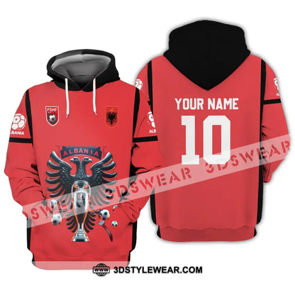 Unisex Shirt - Custom Name And Number Shirt FSHF Albania Euro 2024 National Team - Hoodie / S - T-shirt
