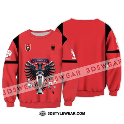 Unisex Shirt - Custom Name And Number Shirt FSHF Albania Euro 2024 National Team - Long Sleeve / S - T-shirt