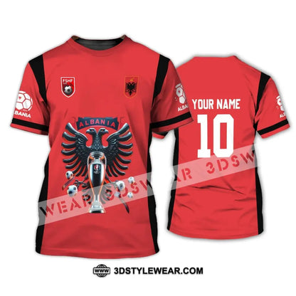 Unisex Shirt - Custom Name And Number Shirt FSHF Albania Euro 2024 National Team - T-Shirt / S - T-shirt