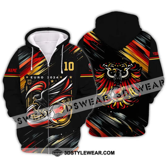 Unisex Shirt - Custom Name And Number, Germany Euro 2024 Eagle Shirt style option 2