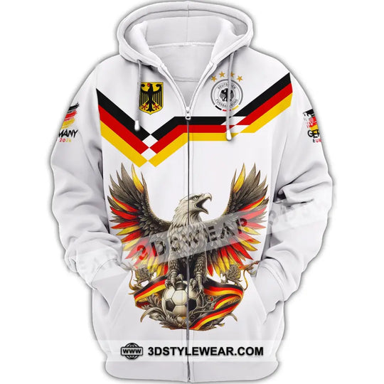 Unisex Shirt, Custom Name and Number Germany Euro 2024 Football Shirt, Germany Football Polo Long Sleeve style option 3