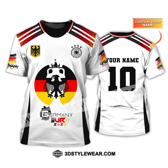 Unisex Shirt, Custom Name and Number Germany Euro 2024 Football Shirt, Germany Football Polo Long Sleeve style option 1