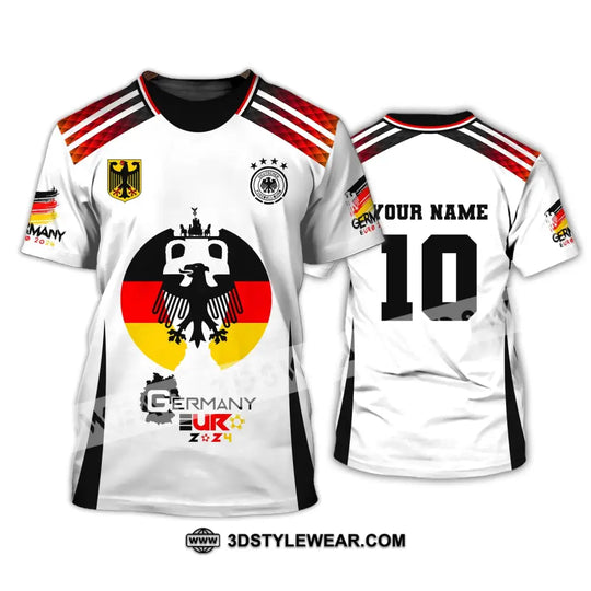 Unisex Shirt, Custom Name and Number Germany Euro 2024 Football Shirt, Germany Football Polo Long Sleeve style option 2