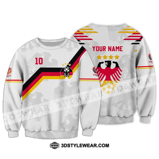 Unisex Shirt - Custom Name And Number, Germany Euro 2024 White Color style option 4