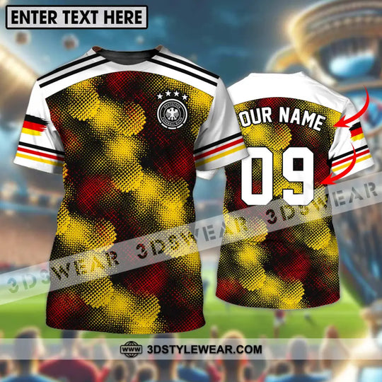 Unisex Shirt - Custom Name And Number Shirt, Germany Flag Color Shirt style option 1