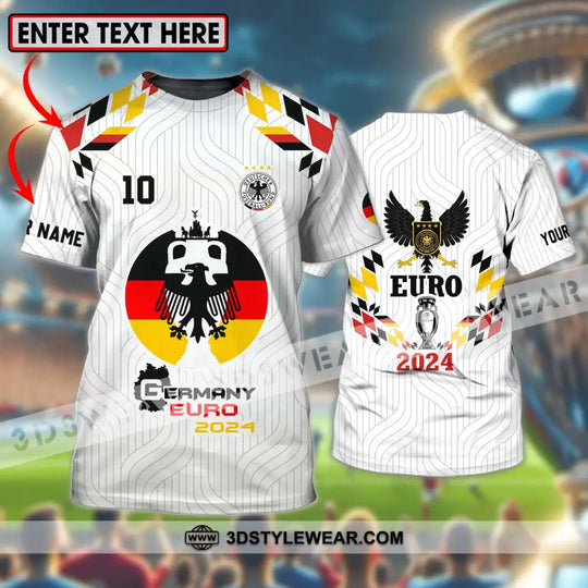 Unisex Shirt - Custom Name And Number Shirt, Germany Team Euro 2024 Shirt style option 1