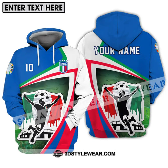 Unisex Shirt - Custom Name And Number Shirt, Italy Euro 2024 National Team style option 3