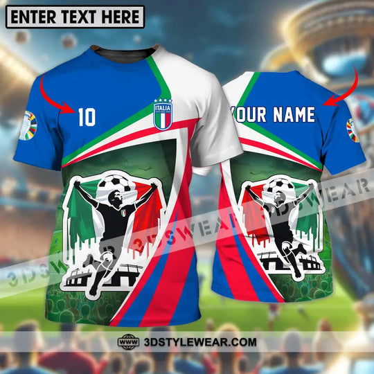 Unisex Shirt - Custom Name And Number Shirt, Italy Euro 2024 National Team style option 1