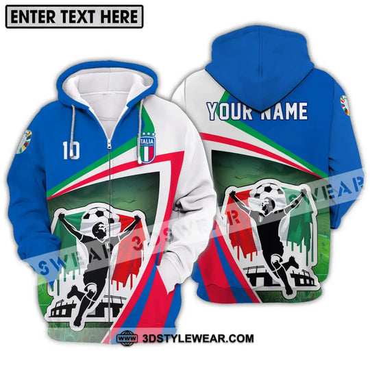 Unisex Shirt - Custom Name And Number Shirt, Italy Euro 2024 National Team style option 2