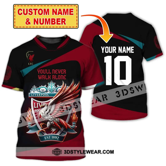 Unisex Shirt, Custom Name and Number KOP Shirt, Football Hoodie Long Sleeve Shirt style option 1