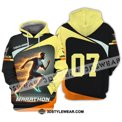 Unisex Shirt Custom Name and Number Marathon Shirt Marathon Lover Gift - Hoodie / S - T-shirt