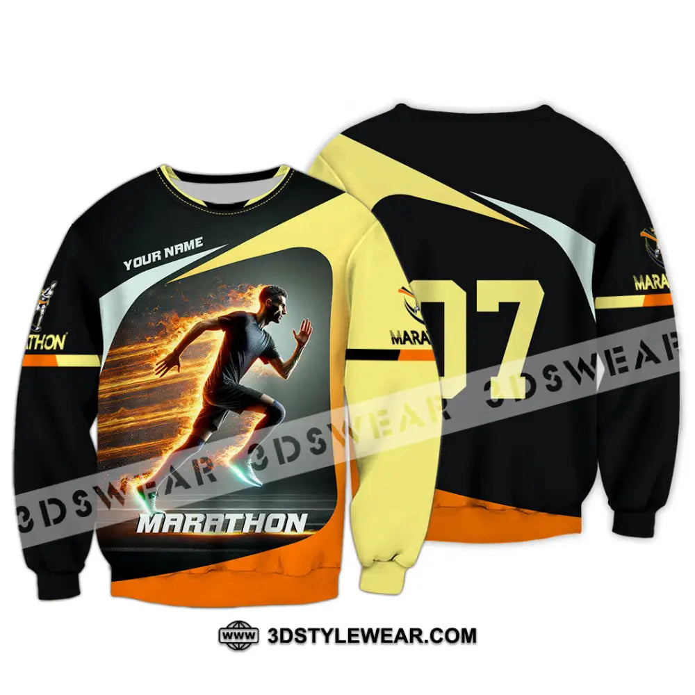 Unisex Shirt Custom Name and Number Marathon Shirt Marathon Lover Gift - Long Sleeve / S - T-shirt