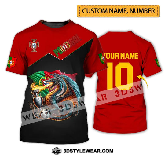 Unisex Shirt - Custom Name And Number National Team Sport Shirt, Portugal style option 1