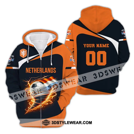Unisex Shirt, Custom Name and Number Netherlands Euro 2024 Football Shirt, Netherlands Football Polo Long Sleeve style option 3