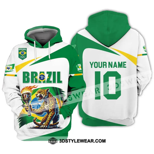 Unisex Shirt - Custom Name And Number Olympic 2024 Sport Shirt, Brazil style option 2