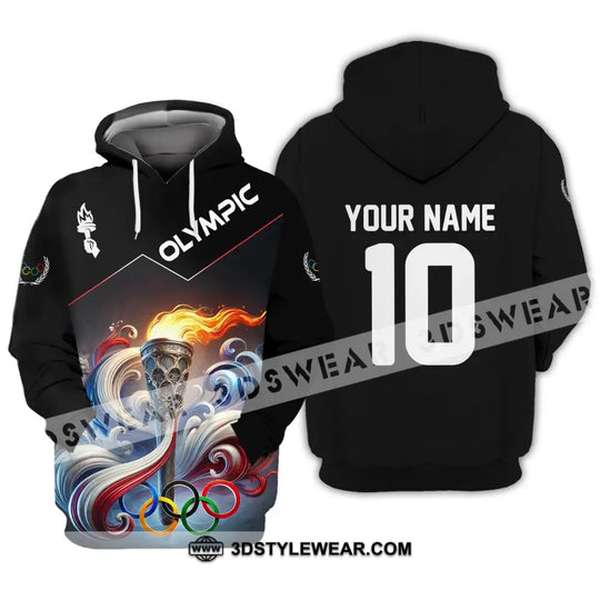Unisex Shirt - Custom Name And Number Olympic Paris 2024 Shirt, Olympic Fire style option 2